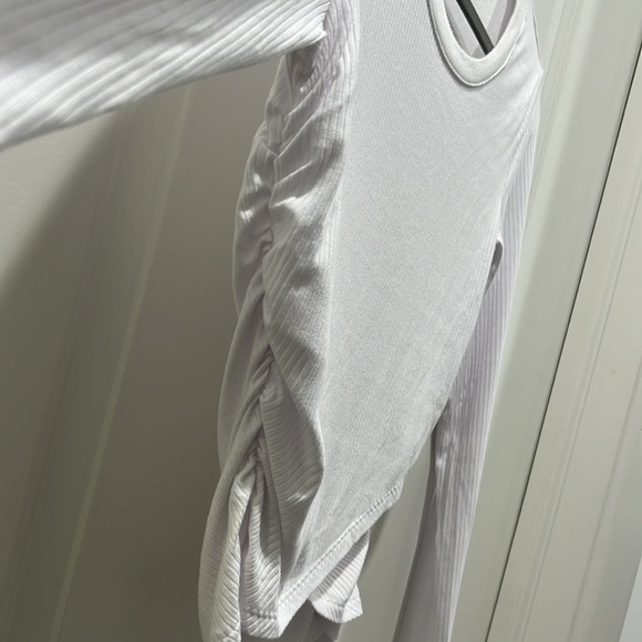 Jonathan Simkhai Standard Long Sleeve Ribbed Suzy Shaping Wrap Top Sz M - Picture 5 of 10